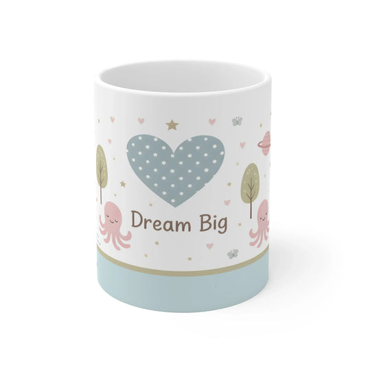 Dream Big Whale Octopus Heart Ocean Mug | Personalized Sea Name Gift - Dream Dragons
