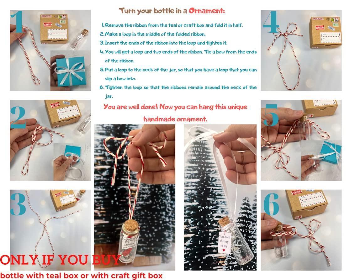 Handmade ornament instructions for turning the bottle into a hanging keepsake