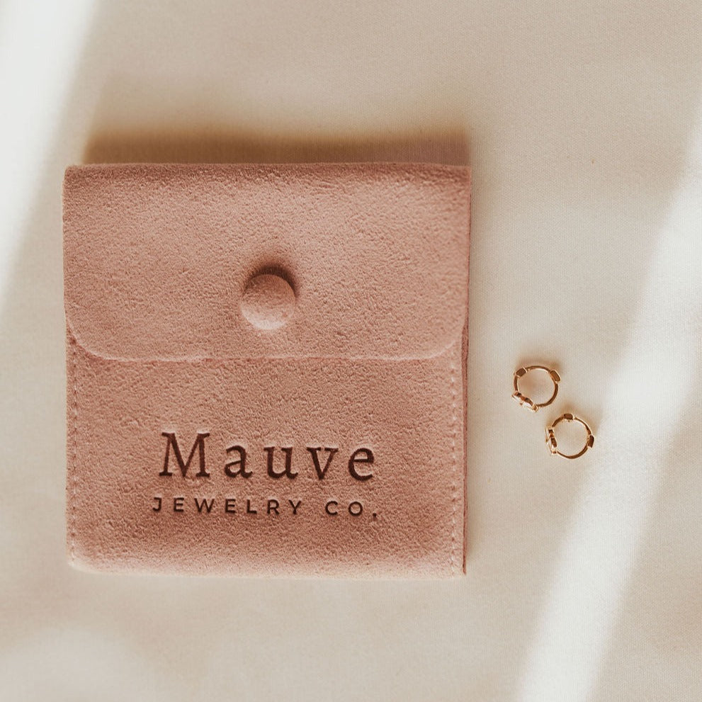 Pair of gold mini hoop earrings