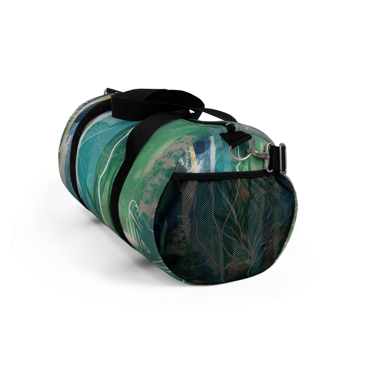 Green Ocean Duffel Bag - Watercolor Underwater Ocean Art Barrel Duffel in Teal, Aqua, and Emerald with Coral and Kelp, Ocean Lover Gift in Small or Large