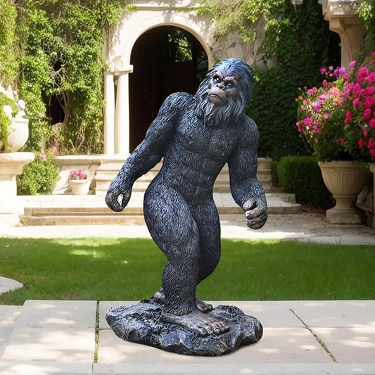 Large Bigfoot Garden Statue - Life-Size Sasquatch Yeti Resin Outdoor Sculpture