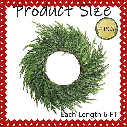 Green artificial pine wreath ring with dense realistic needle clusters.