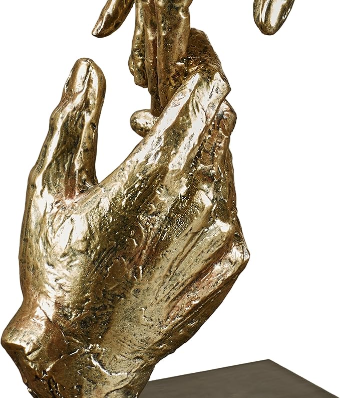 Loving Hands Table Sculpture - Modern Resin Sign of Love Home Decor
