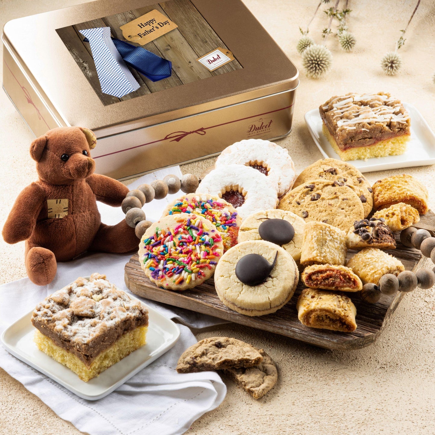Get Well Deluxe Pastry gift tin with tray of cookies and assorted baked desserts