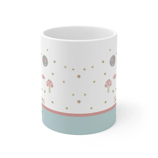 Sweet Dreams Moon & Stars Mug - Personalized Celestial Gift - Dream Dragons