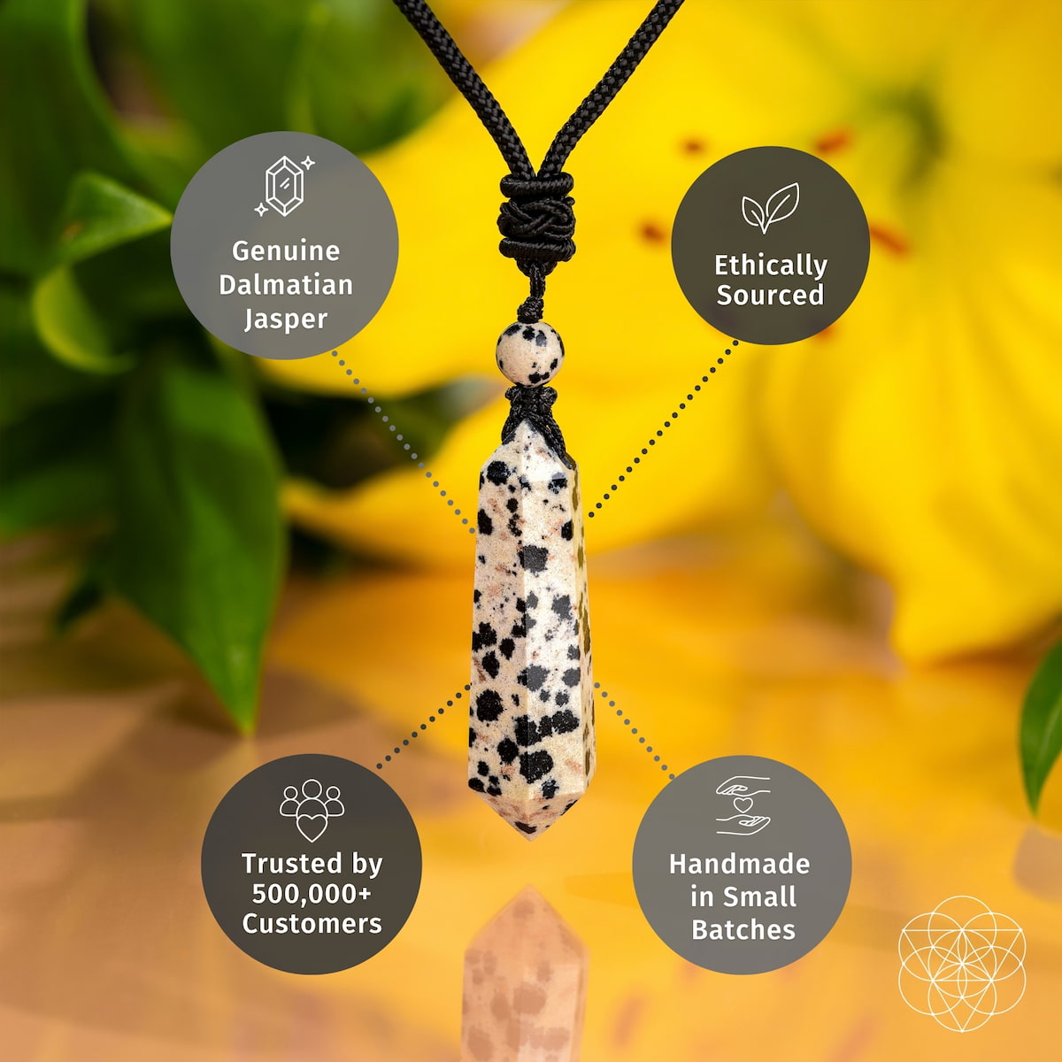 Dalmatian Jasper Pendant Necklace – My World Has Color Again