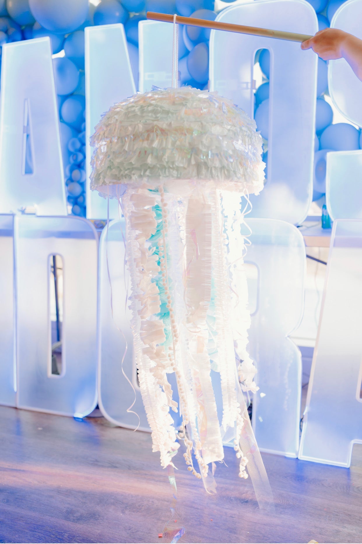 🪼 Jellyfish Piñata – Handmade Ocean Party Piñata for Under the Sea Birthdays & Beach Celebrations