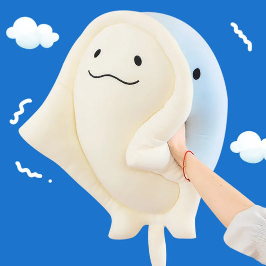 Kawaii Manta Ray Plush | Ocean Animal Stuffed Toy | 40cm–60cm