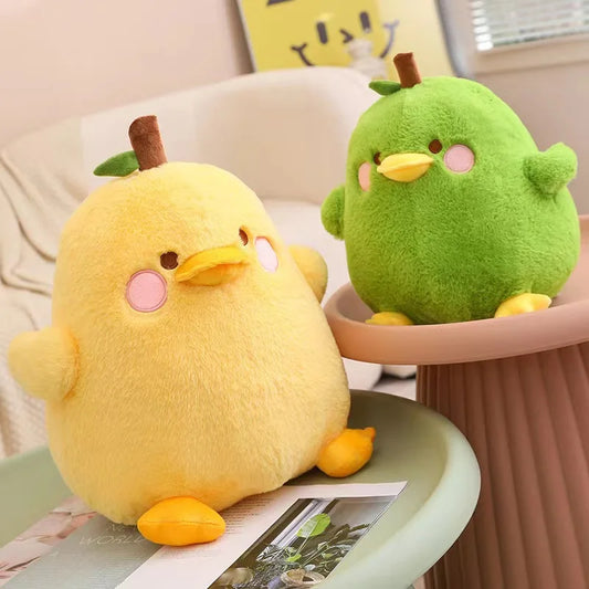 Kawaii Duck Pear Plushie | Cute Fruit Animal Stuffed Toy | 20–40cm