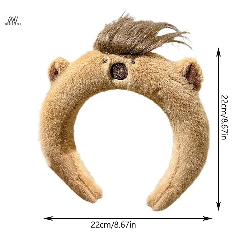 Kawaii Capybara Plush Headband – Cute Soft Animal Hair Accessory | 4 Designs