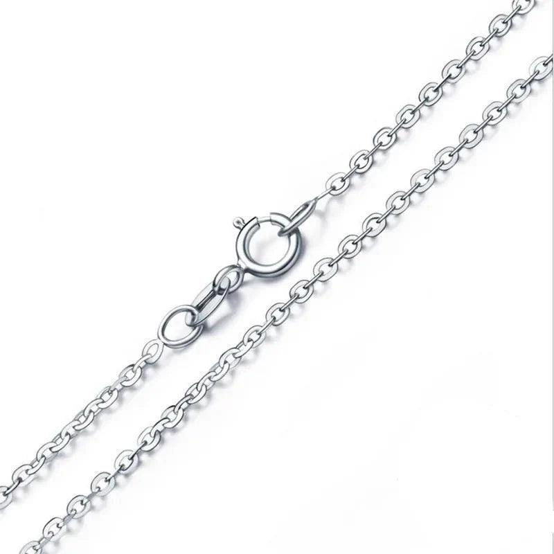 Silver-tone necklace chain with spring rings and hook clasp