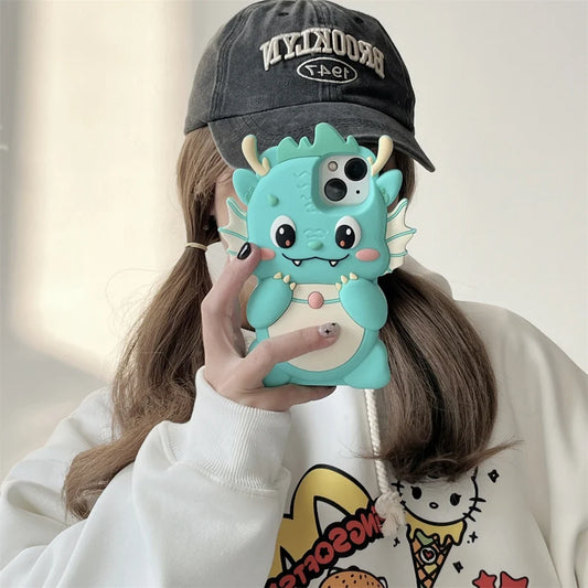 Kawaii Dragon iPhone Case – Cute Dragon Phone Case | iPhone 11 to 15 Pro Max | Kawaii Fantasy Accessories