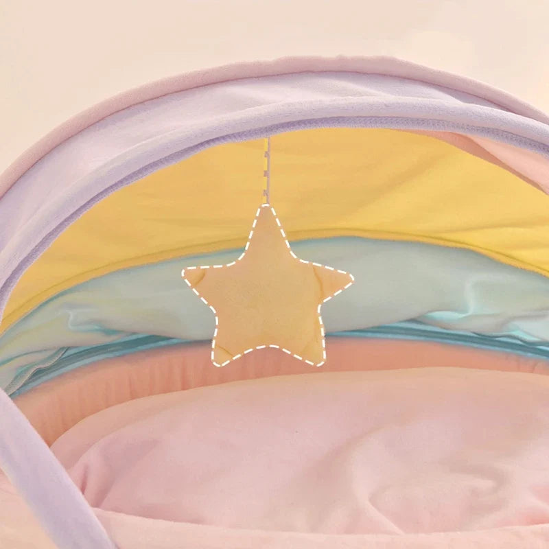 Kawaii Pastel Rainbow Cat Bed – Cute Cosy Cat Tent | 45x45x32cm
