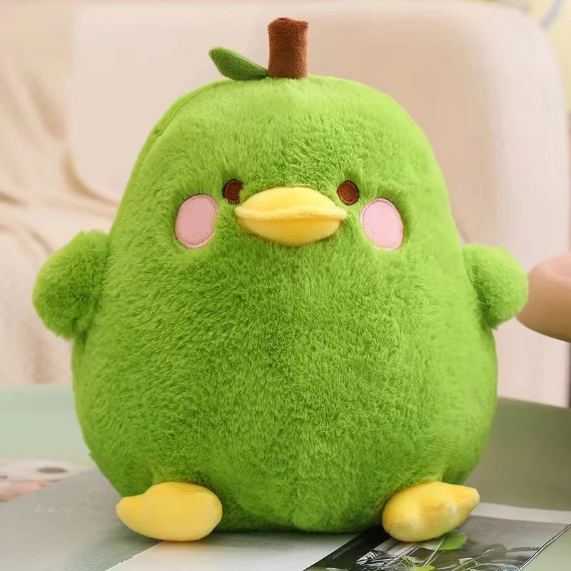 Kawaii Duck Pear Plushie | Cute Fruit Animal Stuffed Toy | 20–40cm