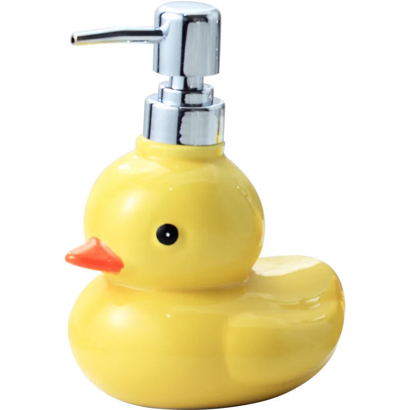 Kawaii Ceramic Duck Soap Dispenser – Cute Bathroom Accessory | 250ml & 450ml