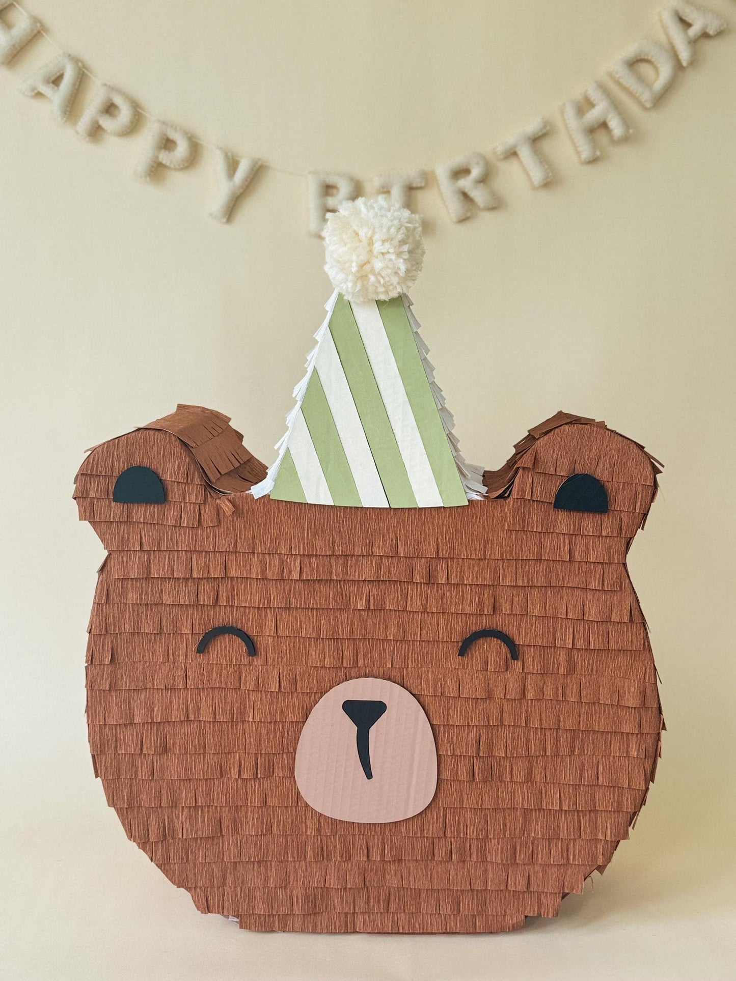 đ» Birthday Bear Piñata â Handmade Party Decoration for Kids, Candy Holder