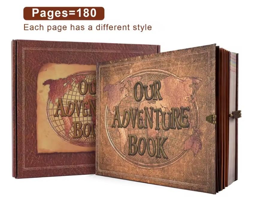 Our Adventure Book Scrapbook Album | Vintage Travel Journal, Anniversary Keepsake