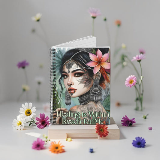 Healing Journey Journal Spiral Notebook – Healing is Within Reach for Me | 118 Ruled Pages | Spiral Bound 6” × 8” | Self-Care Journal for Women