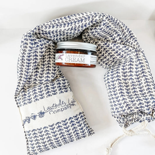 Lavender Cream & Warming Neck Wrap — Relaxation Gift Set