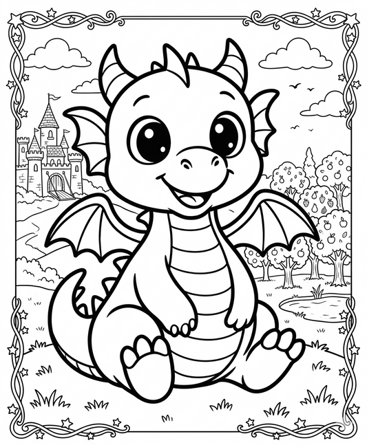 10 Free Printable Dragon Coloring Sheets for Kids and Adults