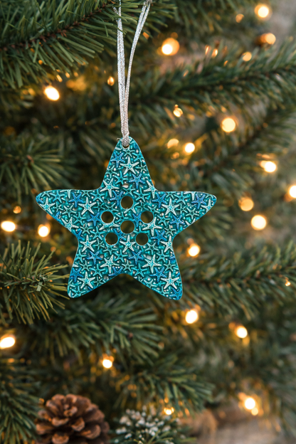 Starfish Coastal Holiday Ornament