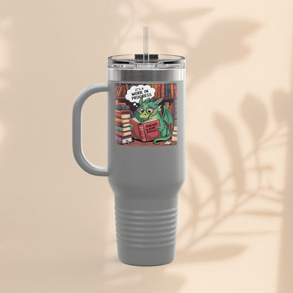 Colorful Insulated Travel Mug, 40oz | How Not To Burn Bridges - It's A Work In Progress - Perfect for Book Lovers, Gifts for Readers