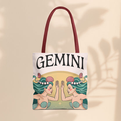 Gemini Zodiac Tote Bag, Astrological Bag, Personalized Gift, Astrology Lover, Horoscope Accessory, Birthday Present
