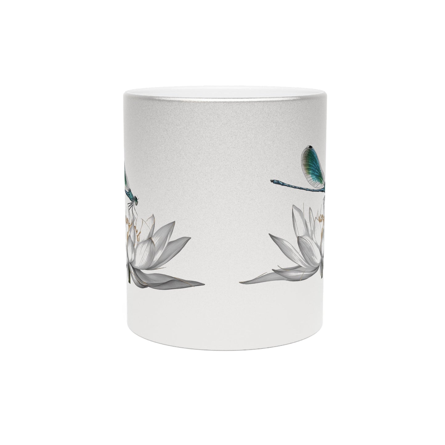 Dragonfly Metallic Mug – Silver or Gold Gift Cup