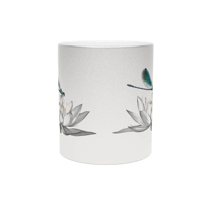 Dragonfly Metallic Mug – Silver or Gold Gift Cup