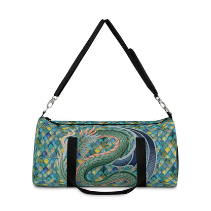 Dragon Design Mermaid Scale Duffel Bag – Travel, Gym, Sports & Weekend Tote Gift