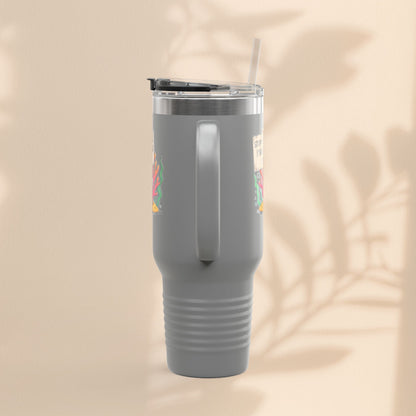 Colorful Coral Reef Insulated Travel Mug - Stop Staring, I'm Reefing Out!