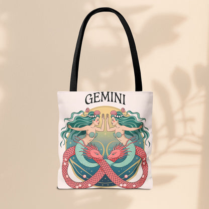 Gemini Zodiac Tote Bag, Astrological Bag, Personalized Gift, Astrology Lover, Horoscope Accessory, Birthday Present