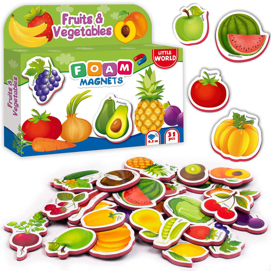 31 Foam Fridge Magnets for Toddlers 13 years Fruits and Veggies Magnets