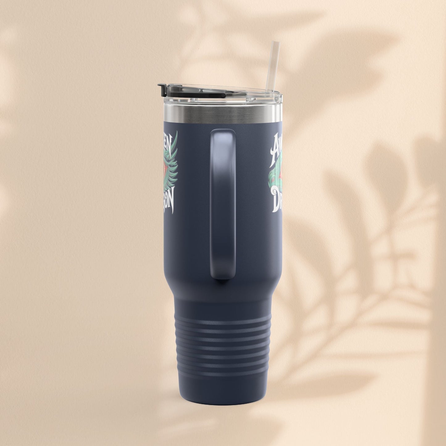 Dragon Insulated Travel Mug | 40oz | Awaken The Dragon | Perfect for Coffee Lovers, Eco-Friendly Designs