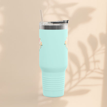 Floral Insulated Travel Mug for Moms - 40oz
