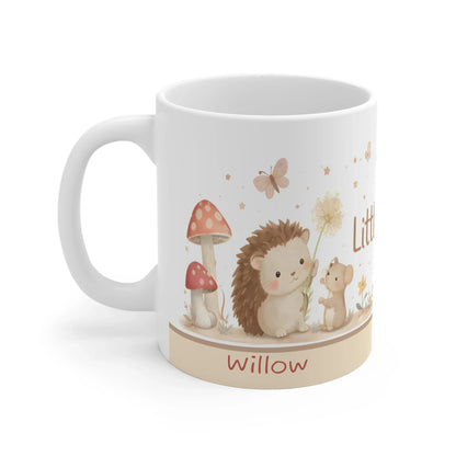 Little Friends Mug, Cute Woodland Animals Personalized Name Chocolate, Coffee Mug, Tea Cup — 11oz Mug - Dream Dragons