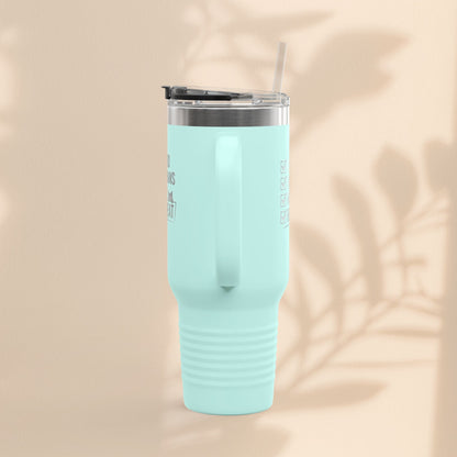 Funny Insulated Travel Mug - Avoid Humans Nap Repeat - 40oz, Coffee Cup, Gift for Introverts, Travel Mug, Holiday Present