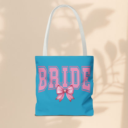 Bride Tote Bag with Bow | Bridal Shower Gift, Wedding Essentials, Bachelorette Party Accessory, Gift for Bridesmaids