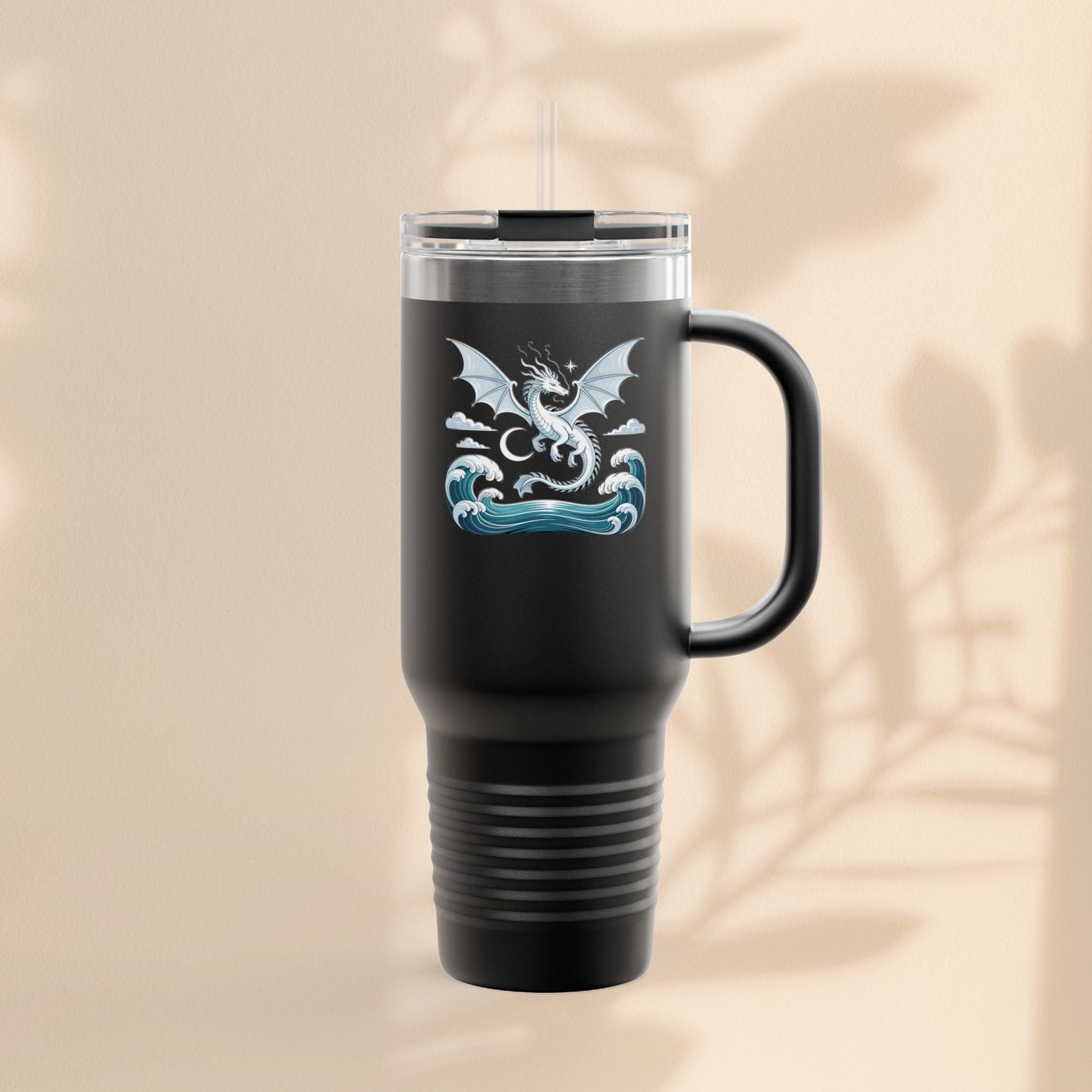 Dragon Insulated Travel Mug - Perfect for Adventure Lovers, Camping, Road Trips, Gifts for Friends, Motivational Designs