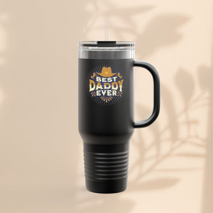 Best Daddy Ever Insulated Travel Mug - 40oz Coffee Cup for Dad's Daily Adventures