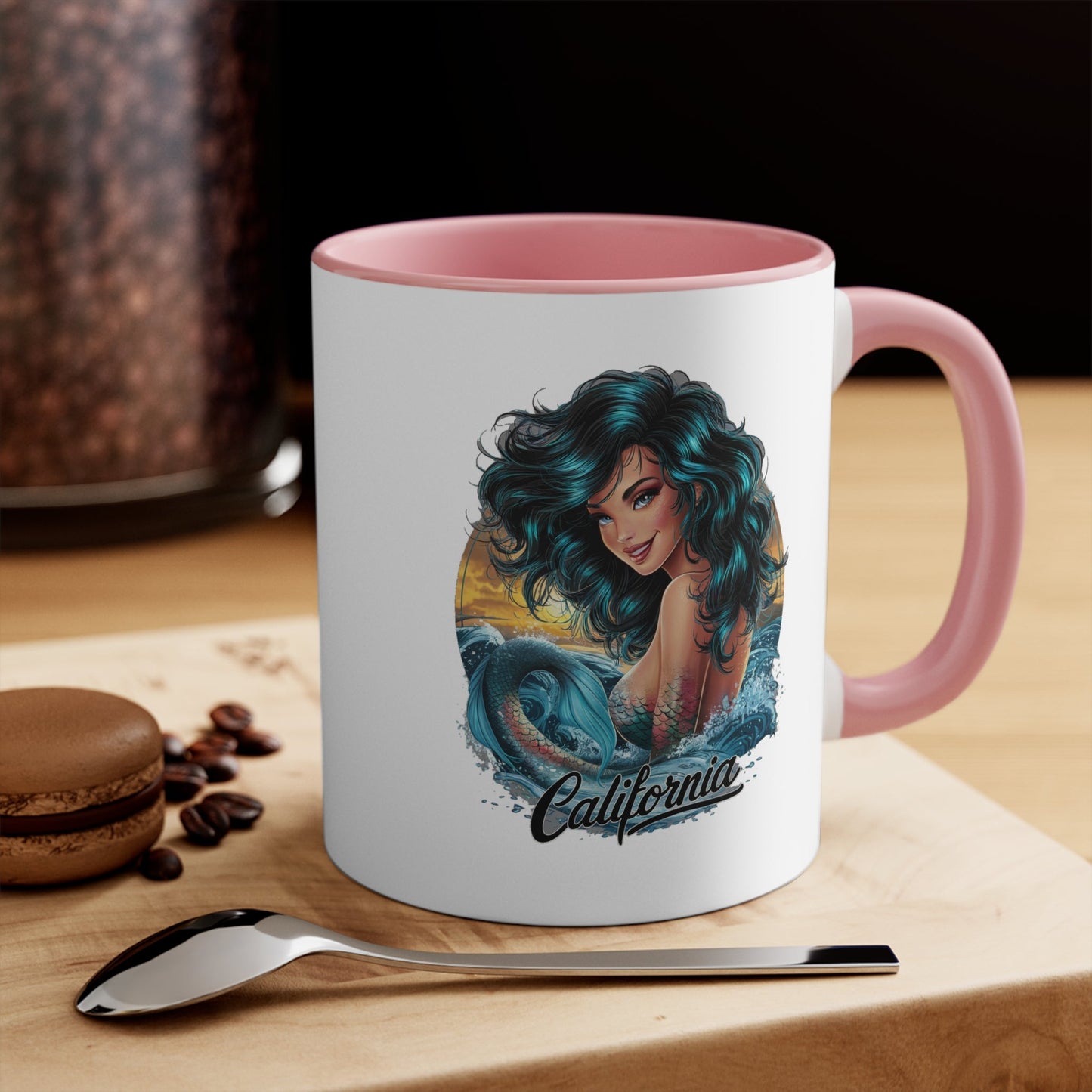 California Mermaid 11oz Accent Mug – Coastal Coffee Cup