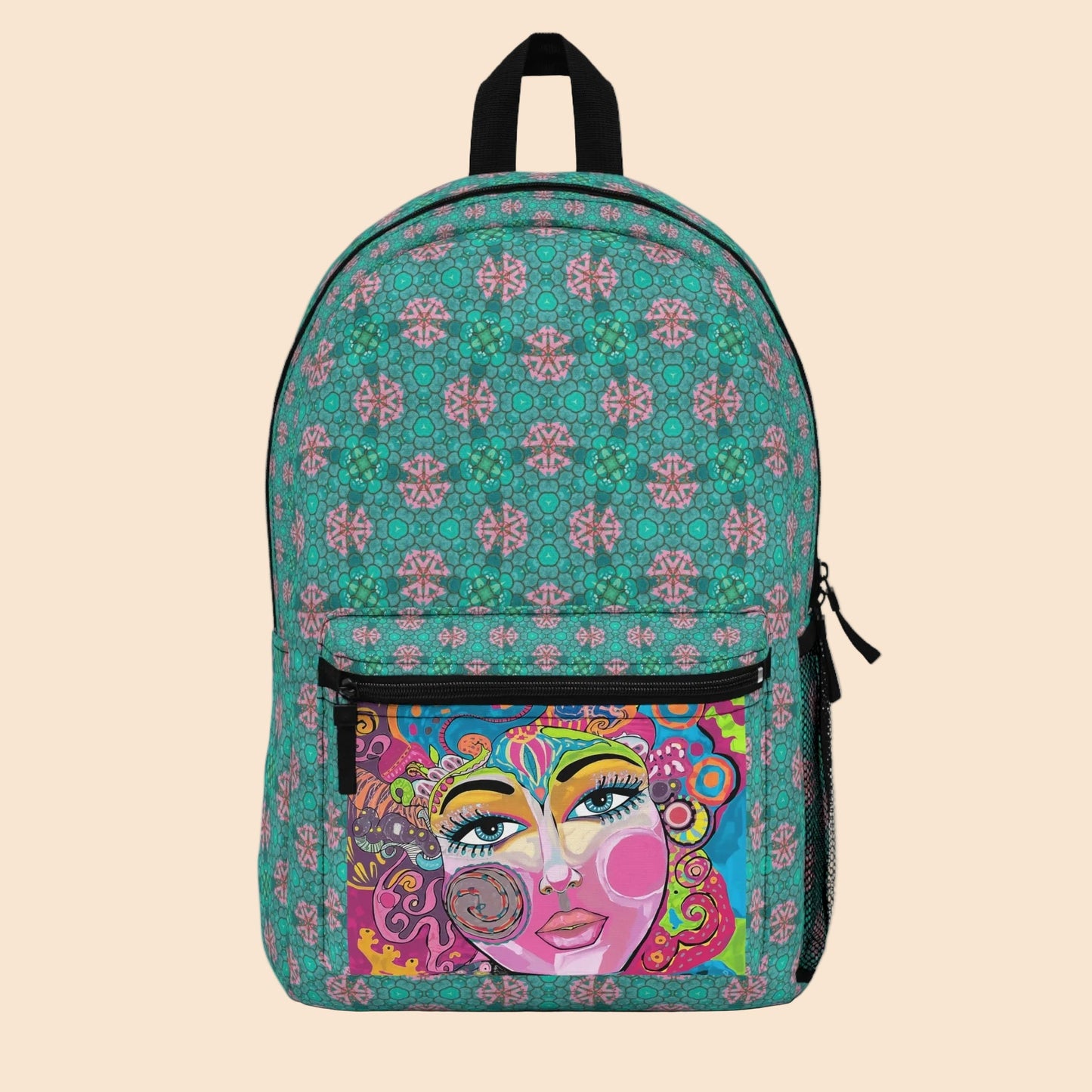 Friends Colorful Art Backpack, Trendy Bag for Students, Unique School Supplies, Bohemian Style Backpack, Gift for Art Lovers