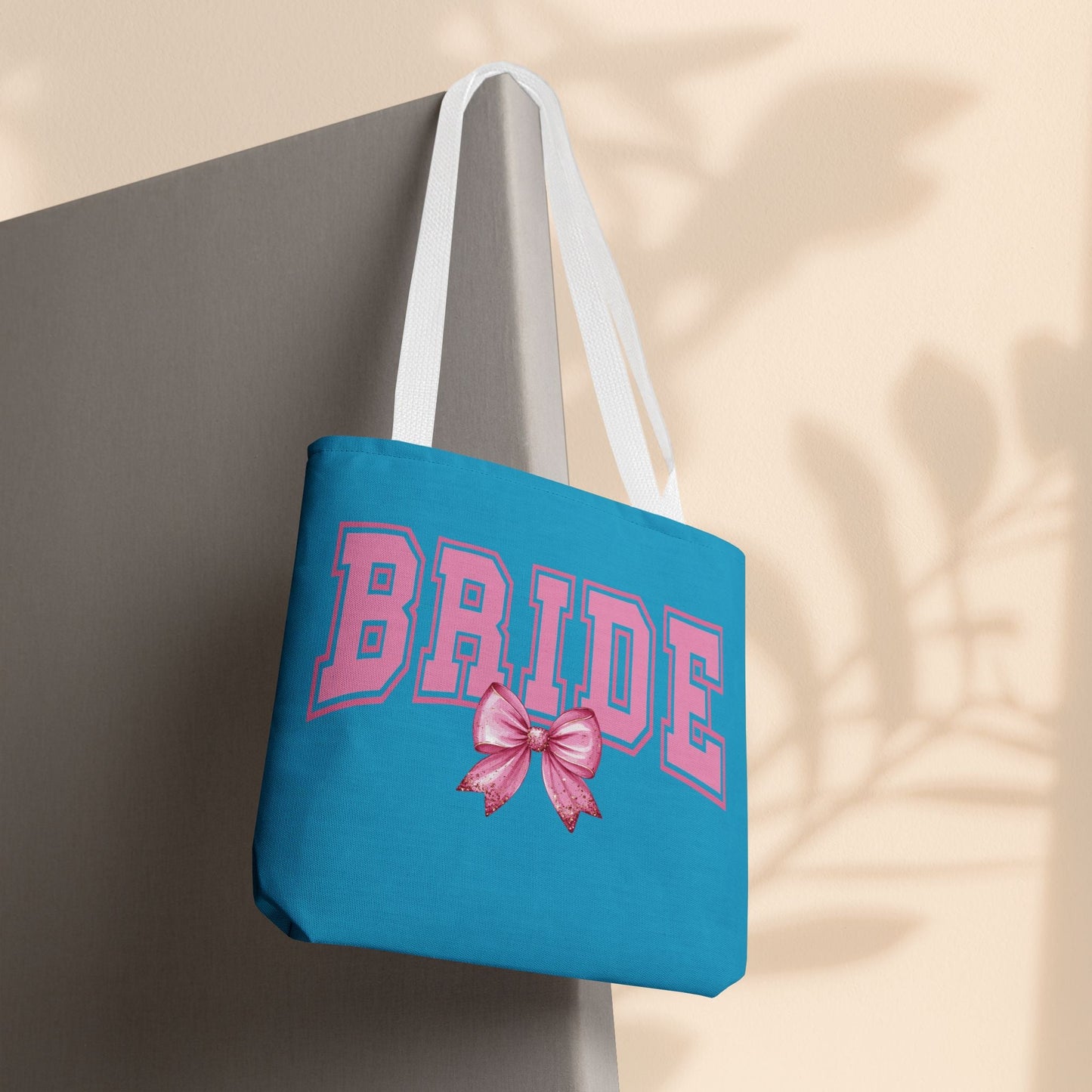 Bride Tote Bag with Bow | Bridal Shower Gift, Wedding Essentials, Bachelorette Party Accessory, Gift for Bridesmaids