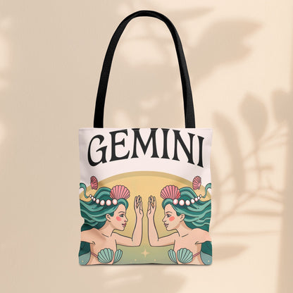 Gemini Zodiac Tote Bag, Astrological Bag, Personalized Gift, Astrology Lover, Horoscope Accessory, Birthday Present