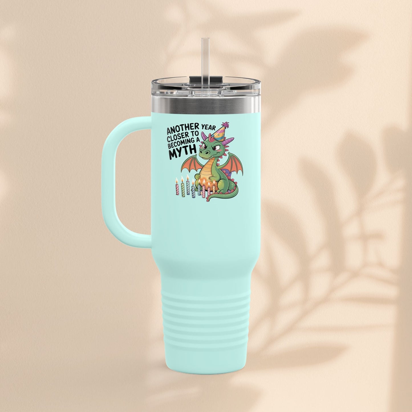 Dragon Insulated Travel Mug, 40oz, Dragon Birthday Tumbler