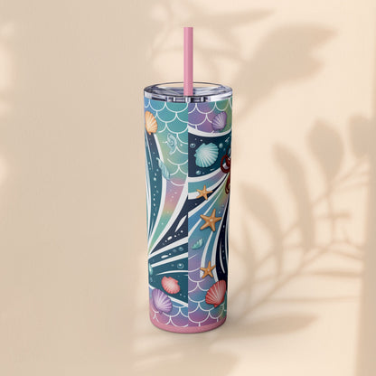 Mermaid Mother of the Bride Tumbler - 20oz Skinny Tumbler Wedding Gift for Mum of the Bride, Beach Wedding Bridal Party Favour