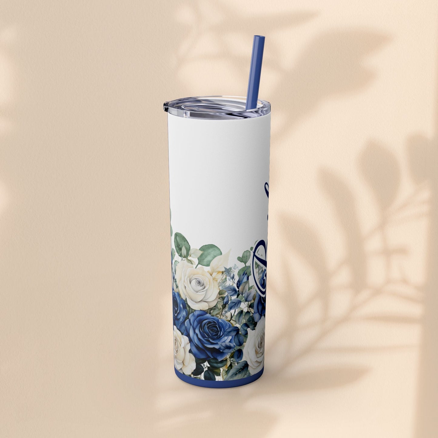 Elegant Floral Bride Tumbler, Bridal Party Favor 20oz Travel Cup, Engagement Celebration