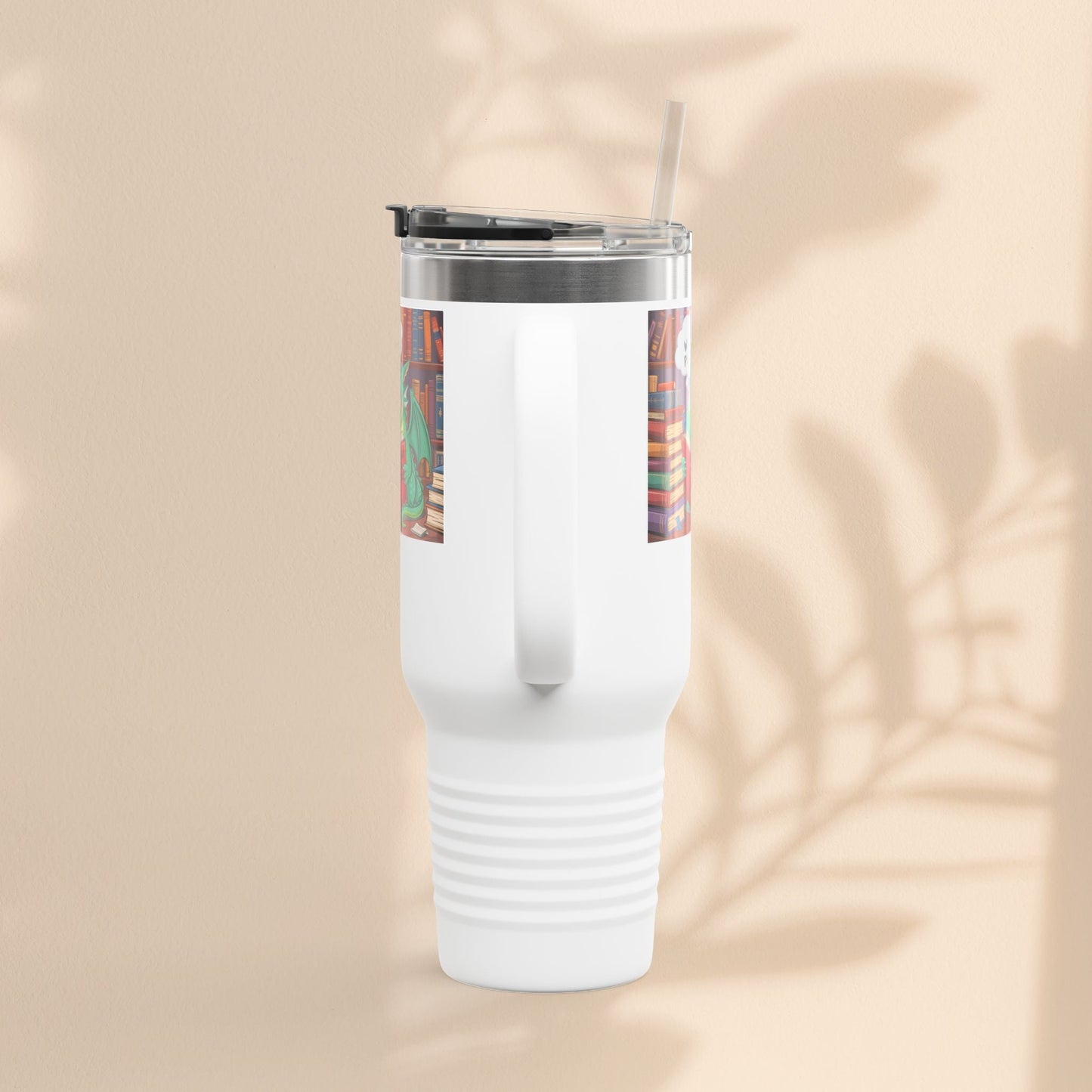 Colorful Insulated Travel Mug, 40oz | How Not To Burn Bridges - It's A Work In Progress - Perfect for Book Lovers, Gifts for Readers
