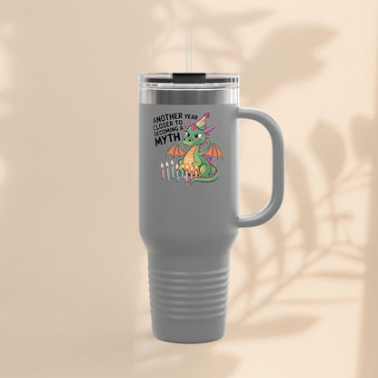 Dragon Insulated Travel Mug, 40oz, Dragon Birthday Tumbler