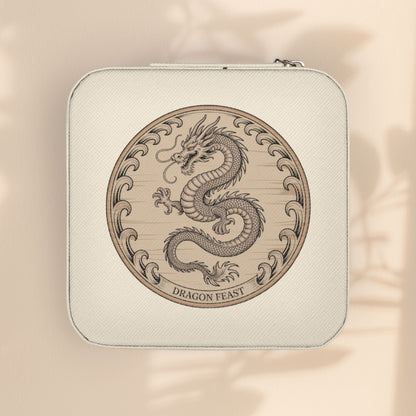 Dragon Jewelry Travel Case — Compact Pink Portable Organizer